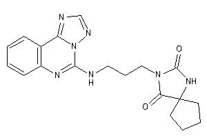 Image of 3-[3-([1,2,4]triazolo[1,5-c]quinazolin-5-ylamino)propyl]-1,3-diazaspiro[4.4]nonane-2,4-quinone