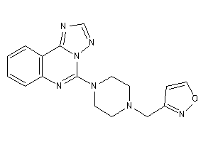 Image of 3-[[4-([1,2,4]triazolo[1,5-c]quinazolin-5-yl)piperazino]methyl]isoxazole
