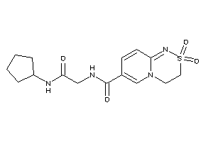N-[2-(cyclopentylamino)-2-keto-ethyl]-2,2-diketo-3,4-dihydropyrido[2,1-c][1,2,4]thiadiazine-7-carboxamide
