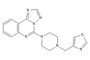 Image of 4-[[4-([1,2,4]triazolo[1,5-c]quinazolin-5-yl)piperazino]methyl]thiazole