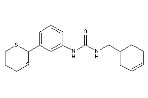1-(cyclohex-3-en-1-ylmethyl)-3-[3-(1,3-dithian-2-yl)phenyl]urea