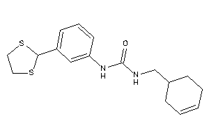 1-(cyclohex-3-en-1-ylmethyl)-3-[3-(1,3-dithiolan-2-yl)phenyl]urea