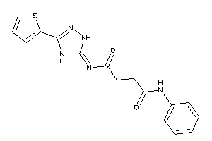 Image of N-phenyl-N'-[3-(2-thienyl)-1,4-dihydro-1,2,4-triazol-5-ylidene]succinamide