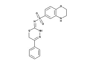 N-(5-phenyl-3,6-dihydro-1,3,4-thiadiazin-2-ylidene)-3,4-dihydro-2H-1,4-benzoxazine-6-sulfonamide