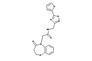 Image of N-[[5-(2-furyl)-1,2,4-oxadiazol-3-yl]methyl]-2-(4-keto-2,3-dihydro-1,5-benzoxazepin-5-yl)acetamide