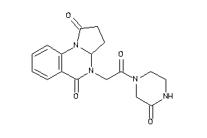 4-[2-keto-2-(3-ketopiperazino)ethyl]-3,3a-dihydro-2H-pyrrolo[1,2-a]quinazoline-1,5-quinone