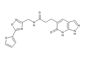 N-[[5-(2-furyl)-1,2,4-oxadiazol-3-yl]methyl]-3-(6-keto-1,7-dihydropyrazolo[3,4-b]pyridin-5-yl)propionamide