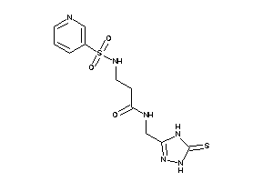3-(3-pyridylsulfonylamino)-N-[(5-thioxo-1,4-dihydro-1,2,4-triazol-3-yl)methyl]propionamide