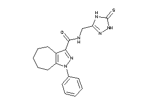 Image of 1-phenyl-N-[(5-thioxo-1,4-dihydro-1,2,4-triazol-3-yl)methyl]-5,6,7,8-tetrahydro-4H-cyclohepta[c]pyrazole-3-carboxamide