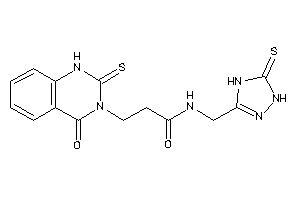 3-(4-keto-2-thioxo-1H-quinazolin-3-yl)-N-[(5-thioxo-1,4-dihydro-1,2,4-triazol-3-yl)methyl]propionamide