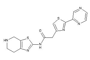 Image of 2-(2-pyrazin-2-ylthiazol-4-yl)-N-(4,5,6,7-tetrahydrothiazolo[5,4-c]pyridin-2-yl)acetamide