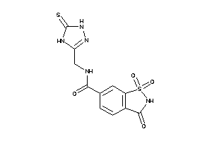 Image of 1,1,3-triketo-N-[(5-thioxo-1,4-dihydro-1,2,4-triazol-3-yl)methyl]-1,2-benzothiazole-6-carboxamide