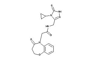 Image of N-[(4-cyclopropyl-5-thioxo-1H-1,2,4-triazol-3-yl)methyl]-2-(4-keto-2,3-dihydro-1,5-benzoxazepin-5-yl)acetamide