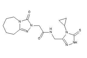 Image of N-[(4-cyclopropyl-5-thioxo-1H-1,2,4-triazol-3-yl)methyl]-2-(3-keto-6,7,8,9-tetrahydro-5H-[1,2,4]triazolo[4,3-a]azepin-2-yl)acetamide