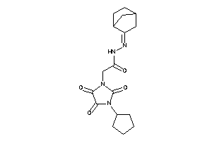 2-(3-cyclopentyl-2,4,5-triketo-imidazolidin-1-yl)-N-(norbornan-2-ylideneamino)acetamide