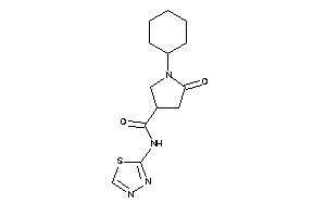 1-cyclohexyl-5-keto-N-(1,3,4-thiadiazol-2-yl)pyrrolidine-3-carboxamide