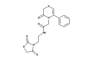 N-[2-(2,4-diketothiazolidin-3-yl)ethyl]-2-(3-keto-5-phenyl-1,4-thiazin-4-yl)acetamide