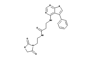 N-[2-(2,4-diketothiazolidin-3-yl)ethyl]-3-[(5-phenylthieno[2,3-d]pyrimidin-4-yl)amino]propionamide