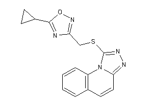 Image of 5-cyclopropyl-3-[([1,2,4]triazolo[4,3-a]quinolin-1-ylthio)methyl]-1,2,4-oxadiazole
