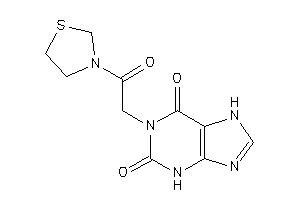 1-(2-keto-2-thiazolidin-3-yl-ethyl)-7H-xanthine