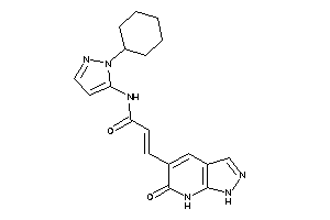 N-(2-cyclohexylpyrazol-3-yl)-3-(6-keto-1,7-dihydropyrazolo[3,4-b]pyridin-5-yl)acrylamide