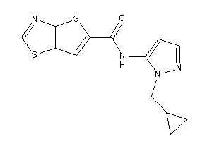 Image of N-[2-(cyclopropylmethyl)pyrazol-3-yl]thieno[2,3-d]thiazole-5-carboxamide