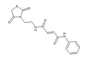 Image of N-[2-(2,4-diketothiazolidin-3-yl)ethyl]-N'-phenyl-but-2-enediamide