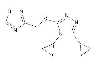3-[[(4,5-dicyclopropyl-1,2,4-triazol-3-yl)thio]methyl]-1,2,4-oxadiazole
