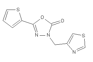3-(thiazol-4-ylmethyl)-5-(2-thienyl)-1,3,4-oxadiazol-2-one