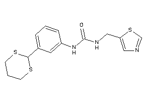 Image of 1-[3-(1,3-dithian-2-yl)phenyl]-3-(thiazol-5-ylmethyl)urea