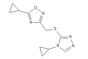 5-cyclopropyl-3-[[(4-cyclopropyl-1,2,4-triazol-3-yl)thio]methyl]-1,2,4-oxadiazole