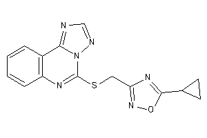 Image of 5-cyclopropyl-3-[([1,2,4]triazolo[1,5-c]quinazolin-5-ylthio)methyl]-1,2,4-oxadiazole
