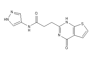 3-(4-keto-1H-thieno[2,3-d]pyrimidin-2-yl)-N-(1H-pyrazol-4-yl)propionamide