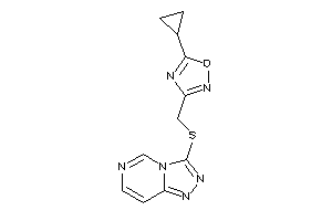 5-cyclopropyl-3-[([1,2,4]triazolo[3,4-f]pyrimidin-3-ylthio)methyl]-1,2,4-oxadiazole