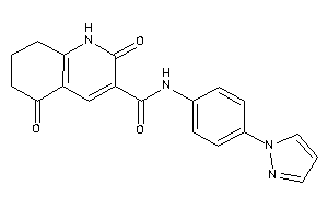 Image of 2,5-diketo-N-(4-pyrazol-1-ylphenyl)-1,6,7,8-tetrahydroquinoline-3-carboxamide