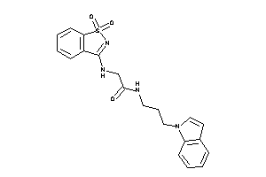 2-[(1,1-diketo-1,2-benzothiazol-3-yl)amino]-N-(3-indol-1-ylpropyl)acetamide