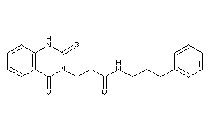 3-(4-keto-2-thioxo-1H-quinazolin-3-yl)-N-(3-phenylpropyl)propionamide