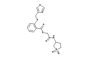 Image of 2-(thiazol-4-ylmethylthio)benzoic Acid [2-[(1,1-diketothiolan-3-yl)amino]-2-keto-ethyl] Ester