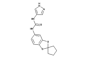 1-(1H-pyrazol-4-yl)-3-spiro[1,3-benzodioxole-2,1'-cyclopentane]-5-yl-urea