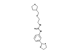 Image of 1-[3-(1,3-dithiolan-2-yl)phenyl]-3-[2-(tetrahydrofuran-3-ylmethoxy)ethyl]urea