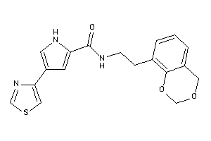 Image of N-[2-(4H-1,3-benzodioxin-8-yl)ethyl]-4-thiazol-4-yl-1H-pyrrole-2-carboxamide