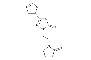 5-(2-furyl)-3-[2-(2-ketopyrrolidino)ethyl]-1,3,4-oxadiazol-2-one