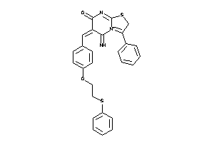 Image of 5-imino-3-phenyl-6-[4-[2-(phenylthio)ethoxy]benzylidene]-2H-thiazolo[3,2-a]pyrimidin-4-ium-7-one