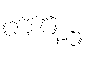 2-(5-benzal-4-keto-2-methylene-thiazolidin-3-yl)-N-phenyl-acetamide