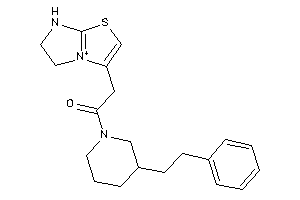 2-(6,7-dihydro-5H-imidazo[2,1-b]thiazol-4-ium-3-yl)-1-(3-phenethylpiperidino)ethanone