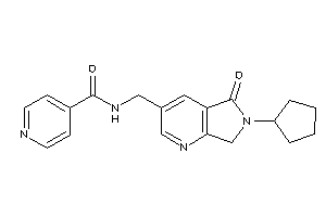 Image of N-[(6-cyclopentyl-5-keto-7H-pyrrolo[3,4-b]pyridin-3-yl)methyl]isonicotinamide