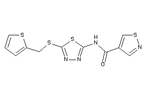 Image of N-[5-(2-thenylthio)-1,3,4-thiadiazol-2-yl]isothiazole-4-carboxamide