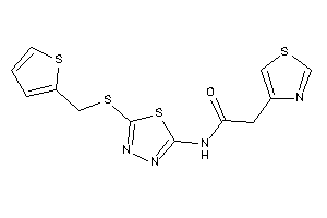 Image of N-[5-(2-thenylthio)-1,3,4-thiadiazol-2-yl]-2-thiazol-4-yl-acetamide