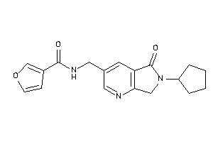 Image of N-[(6-cyclopentyl-5-keto-7H-pyrrolo[3,4-b]pyridin-3-yl)methyl]-3-furamide