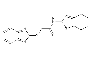 Image of N-(2,4,5,6,7,7a-hexahydrobenzothiophen-2-yl)-2-(2H-benzimidazol-2-ylthio)acetamide
